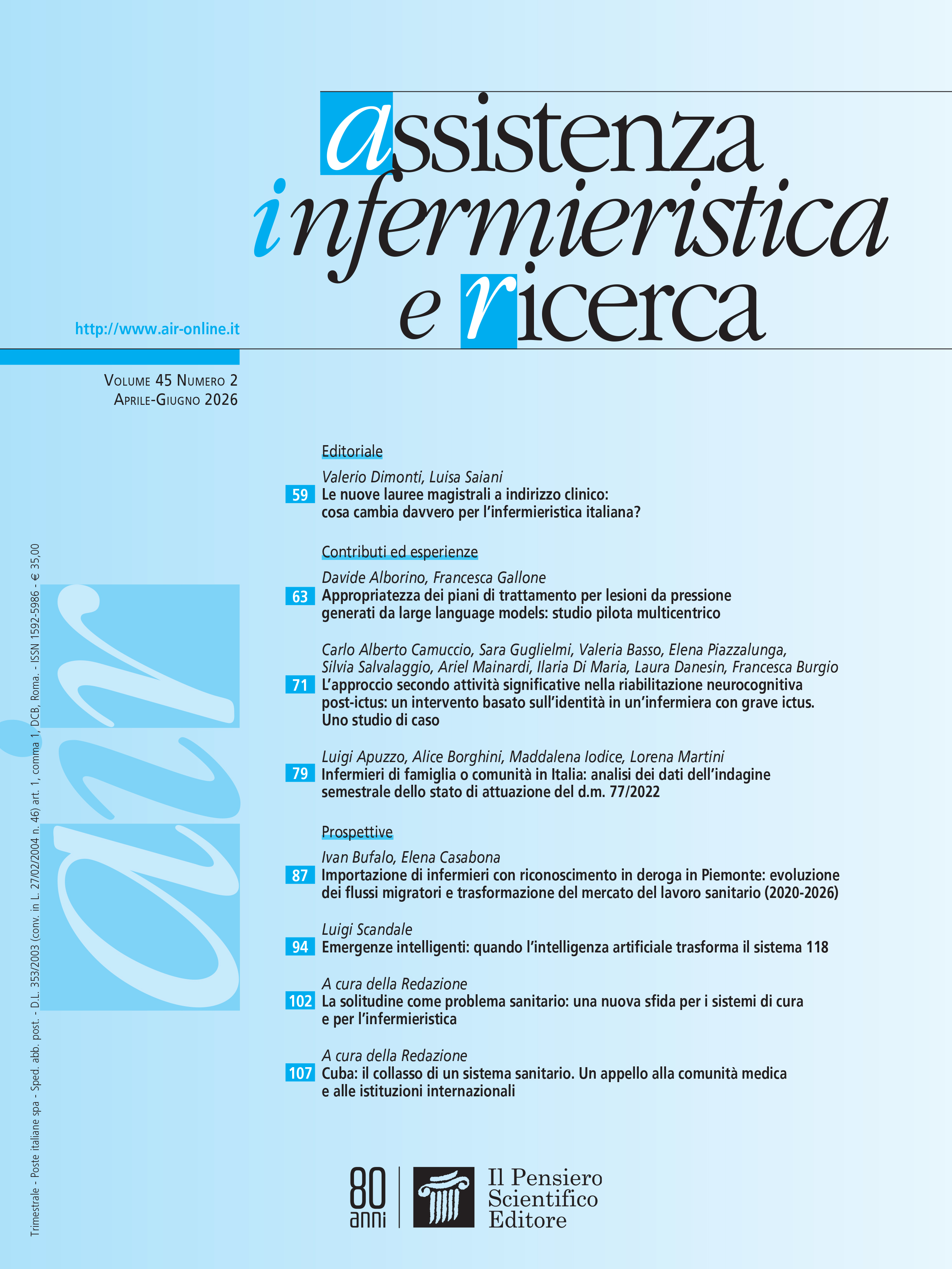2026 Vol. 45 N. 2 Aprile-Giugno